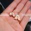  Express In Spanish Stainless Steel Rose Gold Dog Earrings