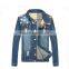 manufacturer china American flag cutline men denim vintage teenager jeans jacket
