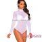White Mesh Unlined Mock Neck sexy lingerie mature woman