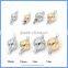 Four Sizes S Shape Micro Pave Zircon Ribbon Straps Sterling Silver Round Ball Box Clasps Connectors For Pearl Jewelry SC-BC206