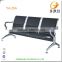 Green PU upholstery cushion 3-seater bus station waiting chairs