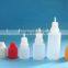 White LDPE eye dropper bottle with childproof cap, e-liquid oil dropper bottle