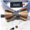 wholesale handmade mens fancy wooden bow tie with a gift box