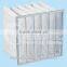 Large dust holding capacity pocket medium efficiency filter