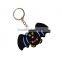 2016 most popular custom shape soft pvc 2d keychain rubber keyring