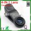 Universal 4 in1 Clip-On Fish Eye Lens Wide Angle Macro Mobile Phone Lens for most of cell phone