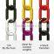Yellow PE warning plastic coated chain plastic chain