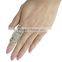 New Punk Full Finger Ring Hollow-Out Floral Knuckle Armor Double Long Ring