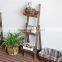 Flower potted plant rack reinforced durable wooden garden flower shelf rack