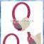 fairisle knitted kids earmuff with felt flower and fluffy lining