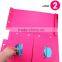 Paper Fold Down Rose red Storage Box / Steel Corners, Handles & File Tag Holder