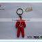 Sparco custom person shape key holder pvc keychain