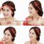 Hot Ladies Silver Plated Rhinestone Bridal Wedding Flower Pearls Crystal Chic Headband Hair Clip Comb Jewelry