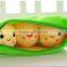 China Promotion Cheap Round Custom Rea Pillow Green Bean Plush Toy
