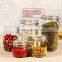 500ml 700ml Recycled airtight Round shape glass jar with metal clip top lid for kitchen and food