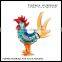 Christmas Gifts 7cm Multicolor Glass Rooster Figruines Wholesale