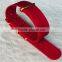 Ferrari Red Changeable Nato Watch Straps With Gold Hardware