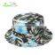 wholesale/high quality polyester leaf printed customize fisherman cap, Hawaii bucket cap