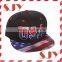 Custom 3D Embroidery Men's USA Flag National Snapback Hat Cap
