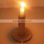 wooden long candlestick of dinner