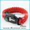 Paracord Bracelet With Compass, Outdoor Survival Bracelet With Whistles