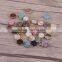 Colorful Gold Plated Titanium Druzy Round Pendant Natural Gemstone Druzy Quartz Jewelry