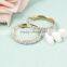 2016 latest 18k gold plated stainless steel cubic zirconia diamonds hoop earrings