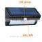 38 led ABS triangle shell ip65 600LM 4.4AH battery PIR sensor + Light control+weak light motion sensor solar light