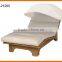 New Design Rattan Sun Daybed Lounge Canopy Covered