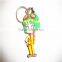 custom lovely girl shaped soft pvc rubber keychain