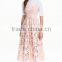 2016 Latest designer Long One Piece dress Lace Embroidered maxi dress