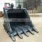 Q345B+NM400 Excavator Case CX130/CX160/CX210/CX240 rock bucket for sale