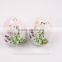 Flower Printed Porcelain Egg Shaker Ceramic Salt And Pepper Shakers