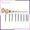 2016 High Quality Sky Silver Tooth Brush 9 PCS Oval Cosmetic Makeup Brushes