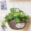 100%Handmade wicker wall hanging plant basket wicker flower hanging basket