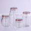 Hot-sell clear glass jar with metal clip