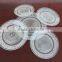 set 5 blue color light glass plates for table decoration