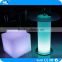 Alibaba express multi-color flashing glass LED light cylinder bar table