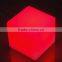 PE material 16 color changes glowing led cube chair /rechargeable light up ledcube stool