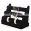 2016 High-end Luxuries 3 Layer Black Velvet Bracelet Holder Display Stand