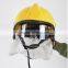 Yellow Europe shockproof Safety Used Fire Helmet