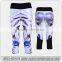 2017 wholesale custom subliamtion printed polyester spandex yoga pants