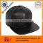 guangzhou hat manufacturer custom 6 panel fitted black blank leather chinese hat