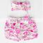 Baby girl cotton bloomer summer dress floral print fabric bloomer match headband wholesale China factory