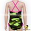YZA-001 Yihong Fancy Baby Swimsuit Printed Pattern Ruffle One Piece Toddle Girls Swimsuit Beachwear Designs
