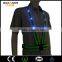 Blue LED light reflective hi visibility safety jacket for construction