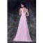 A-line Jewel Knee-length Chiffon Wedding Guests Dresses