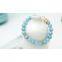 Natural Aquamarine Bracelet Swarovski Element Crystal