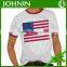 2017 Promotion cheap price custom adults' american flag tshirt