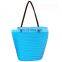 White Button Design Handle Simple Straw Beach Bag